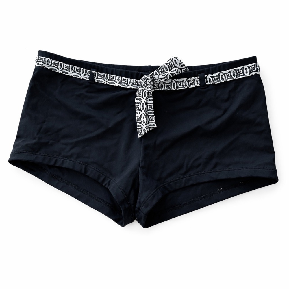 JAG Black Belted Boyshort Swim Bottom Size M